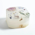 Шкатулка из эпоксидной смолы с цветами белая Epoxy Resin Square Box White варинант исполнения - 4 | Loft Concept в Костроме