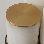 Торшер геометрический с тремя мраморными плафонами Marble Tripod варинант исполнения - 9 | Loft Concept в Костроме