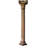 Антикварная колонна из тикового дерева Bhavnagar Antique Column Brown варинант исполнения - 1 | Loft Concept в Костроме