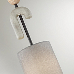 Подвесной светильник с серым тканевым плафоном Flourish варинант исполнения - 4 | Loft Concept в Костроме