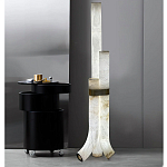 Торшер геометрический с тремя мраморными плафонами Marble Tripod варинант исполнения - 4 | Loft Concept в Костроме