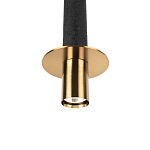 Подвесной светильник с узким цилиндрическим плафоном и золотым металлическим декором Concrete Pipe варинант исполнения - 6 | Loft Concept в Костроме