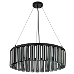 Люстра со стеклянными цилиндрическими плафонами Luminous Cylinders Smoky Round варинант исполнения - 4 | Loft Concept в Костроме