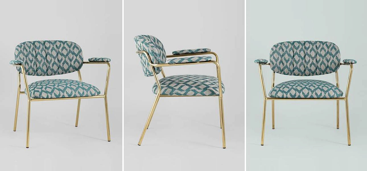 Полукресло Singer Chair Голубой Орнамент Полукресло Singer Chair Голубой Орнамент - Loft-Concept в Костроме