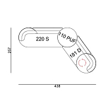 Угловой диван Calypso с поворотным механизмом и пуфом   варинант исполнения - 7 | Loft Concept в Костроме