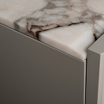 Тумба под телевизор серая с мраморной столешницей Uniqueness Marble варинант исполнения - 5 | Loft Concept в Костроме