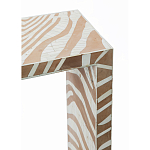 Консоль Дизайнерская Kenya Console ZEBRA Bone Inlay Beige варинант исполнения - 2 | Loft Concept в Костроме