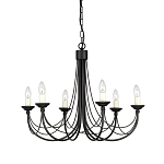 Люстра черного цвета ручной работы с канделябрами и переплетенной проволочной драпировкой Elstead Lighting варинант исполнения - 10 | Loft Concept в Костроме