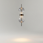 Подвесной светильник с плафоном из стекла с зеркальным градиентом Double Moon варинант исполнения - 6 | Loft Concept в Костроме