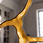 Зеркало кругле с декоративной золотой вставкой Golden Tree варинант исполнения - 5 | Loft Concept в Костроме