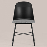 Стул из прочного пластика на металлическом основании Anora Black варинант исполнения - 2 | Loft Concept в Костроме