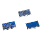 Таблетница карманная прямоугольная на 7 отделений с зеркалом и накладкой из натурального камня Лазурит Silver Stone Pillboxes варинант исполнения - 4 | Loft Concept в Костроме