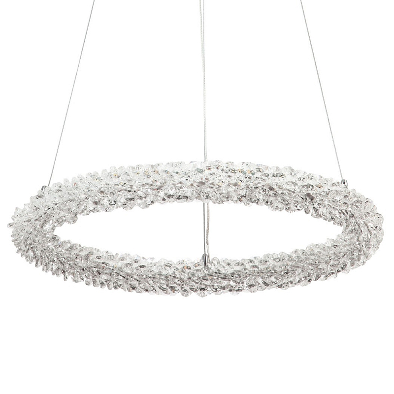 Кольцевая люстра с хрустальным декором Gilbertine Crystal Ring Chandelier Хром Прозрачный Кольцевая люстра с хрустальным декором Gilbertine Crystal Ring Chandelier Хром Прозрачный в Костроме | Loft Concept