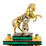 Настольный письменный набор из малахита с декором в виде лошади Leader Organizer варинант исполнения - 2 | Loft Concept в Костроме