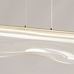 Люстра линейная с прозрачным волнообразным плафоном Wave Line варинант исполнения - 10 | Loft Concept в Костроме