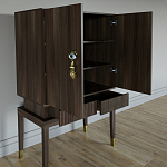 Кабинетный шкаф Elsa Dreams Walnut с 2-мя ящиками варинант исполнения - 1 | Loft Concept в Костроме