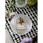 Конфетница прозрачная стеклянная на бронзовых ножках в виде морских коньков с крышкой в виде ракушки Eden Garden варинант исполнения - 4 | Loft Concept в Костроме