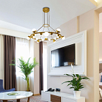 Люстра подвесная светодиодная с плафонами в форме шара Italian Globe Cedar Moss Light варинант исполнения - 1 | Loft Concept в Костроме