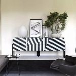 Дизайнерский комод в чёрно-белую полоску Ziqqurat варинант исполнения - 2 | Loft Concept в Костроме