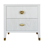 Тумба прикроватная с двумя ящиками Elsa Dreams White варинант исполнения - 5 | Loft Concept в Костроме