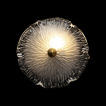 Бра в форме прозрачного стеклянного цветка с рельефной текстурой Textured Glass варинант исполнения - 4 | Loft Concept в Костроме