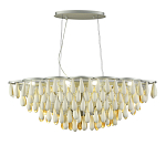 Люстра с подвесками в форме капель на серебристом каркасе Raindrop варинант исполнения - 1 | Loft Concept в Костроме