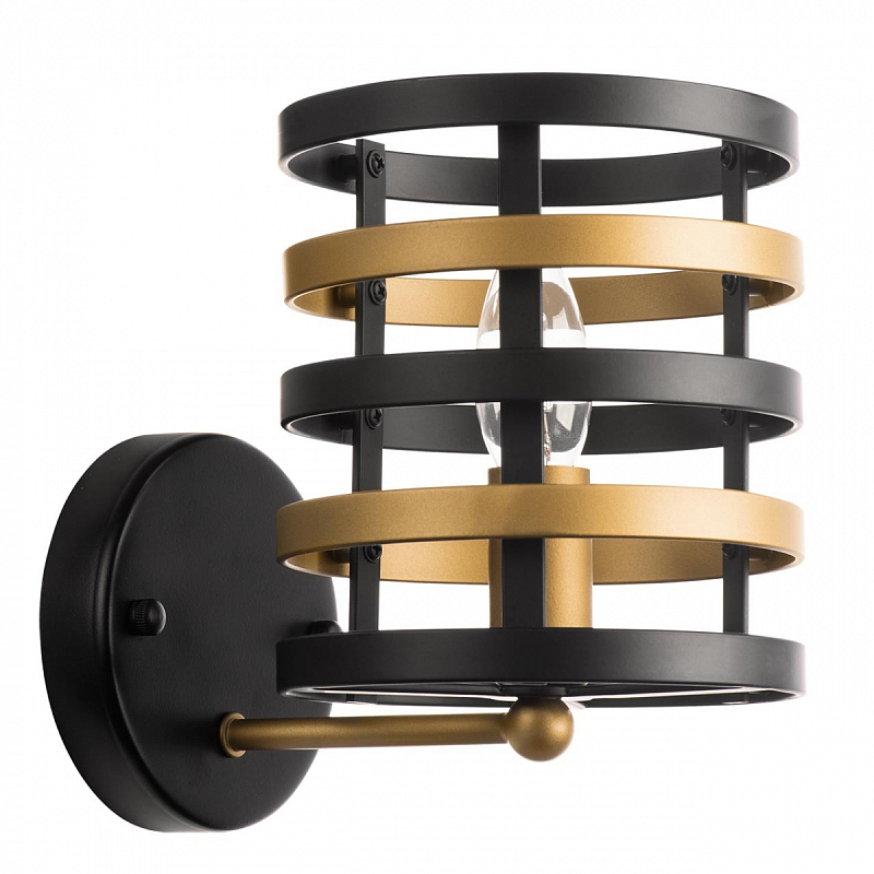 Бра Gold Stripes Sconces Золотой Черный Бра Gold Stripes Sconces Золотой Черный в Костроме | Loft Concept