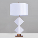 Настольная лампа белая на фигурном основании Aerial Geometry варинант исполнения - 3 | Loft Concept в Костроме