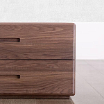 Прикроватный столик деревянный с 2-мя ящиками Moon Walnut Furniture варинант исполнения - 2 | Loft Concept в Костроме