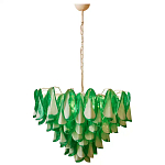 Люстра из стеклянных зеленых лепестков Petalled Illuminator варинант исполнения - 3 | Loft Concept в Костроме