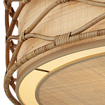 Подвесной светильник  из кованого железа и абажуром из ротанга Wicker Furniture варинант исполнения - 2 | Loft Concept в Костроме