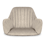 Барный стул со спинкой и подлокотниками на 4-х коричневых деревянных ножках Бежевый Велюр Ava Charm варинант исполнения - 4 | Loft Concept в Костроме