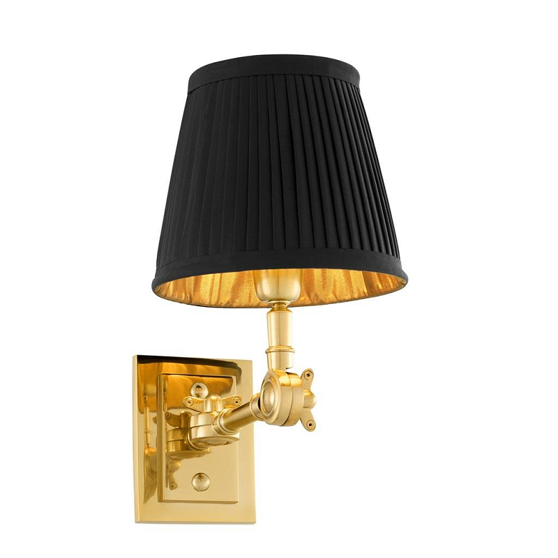 Бра Wall Lamp Wentworth Single Gold+Black Глянцевое золото Черный Бра Wall Lamp Wentworth Single Gold+Black Глянцевое золото Черный в Костроме | Loft Concept