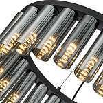 Люстра со стеклянными цилиндрическими плафонами Luminous Cylinders Smoky Round варинант исполнения - 5 | Loft Concept в Костроме