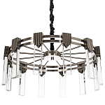 Люстра с прямоугольными хрустальными плафонами Glass Rectangles Chrome Chandelier 60 варинант исполнения - 1 | Loft Concept в Костроме