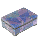 Шкатулка из натурального камня лазурит и чароит Stone Casket варинант исполнения - 1 | Loft Concept в Костроме