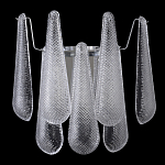 Бра с подвесками из рифленного стекла в форме капель на основании цвета хром Textured Glass варинант исполнения - 2 | Loft Concept в Костроме