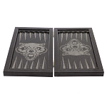 Подарочные нарды из натурального камня с гравировкой Backgammon from Stone варинант исполнения - 4 | Loft Concept в Костроме