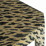 Дизайнерский кофейный стол с рисунком леопард Neytiri Beige Leopard варинант исполнения - 2 | Loft Concept в Костроме