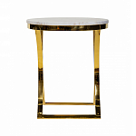 Кофейный столик на подстолье золотого цвета Noelle варинант исполнения - 3 | Loft Concept в Костроме