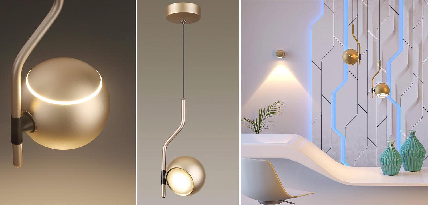 Подвесной светильник Auge Horst Gold Подвесной светильник Auge Horst Gold - Loft-Concept в Костроме