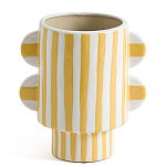 Ваза из фаянса Brighter than the Stars жёлтая полоска варинант исполнения - 1 | Loft Concept в Костроме