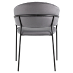 Стул в велюре серого цвета Horizon варинант исполнения - 4 | Loft Concept в Костроме