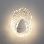 Бра с рельефным волнообразным стеклянным плафоном и вставкой из мрамора Liquid Stone варинант исполнения - 8 | Loft Concept в Костроме