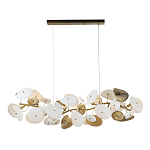 Люстра с белыми и золотистыми цветами G9 Dahlia Flowers Lamp варинант исполнения - 2 | Loft Concept в Костроме