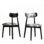 Стул обеденный деревянный с цветочной обивкой Foshan Chair варинант исполнения - 1 | Loft Concept в Костроме