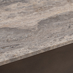 Столик журнальный квадратный  с полкой Sculptural Marble Accent с мрамором  варинант исполнения - 4 | Loft Concept в Костроме