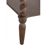 Приставной столик деревянный с резными ножками и нижней полкой Vintage Side Table Brown Wood варинант исполнения - 4 | Loft Concept в Костроме