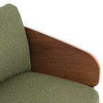 Кресло с каркасом из массива ореха Gallin Chair Green варинант исполнения - 5 | Loft Concept в Костроме