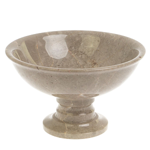 Конфетница из бежевого мрамора Stone Candy Bowl